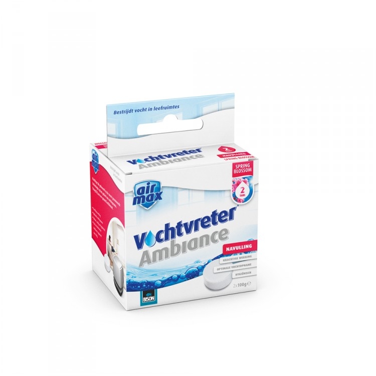 Navulling vochtvreter ambiance tab springblossom 100g 2stuks
