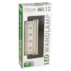NOVA, LED wandlamp 12W 3000K 830 lumen IP54.
