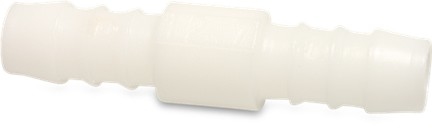 Nylon slangtules, Slangverbindingspijpje 13 mm.
