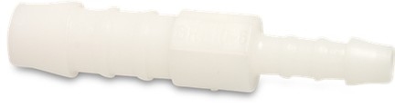 Nylon slangtules, Verbindingspijpje verlopend 10 mm x 8 mm.
