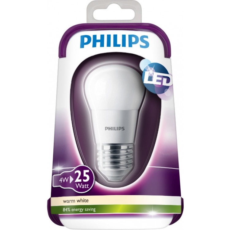 Philips Led kogellamp 4W E27 25W warm wit mat