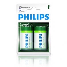 Philips Longlife 1.5V size D 2 stuks.