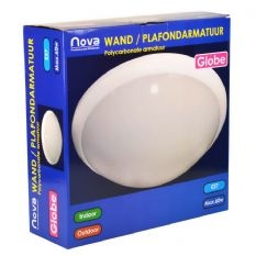 Plafond/wand armatuur E27 rond + opaalkap