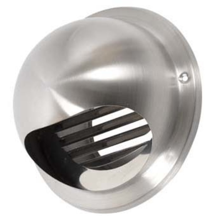 Plieger buitenrooster bol ø 150 mm rvs.