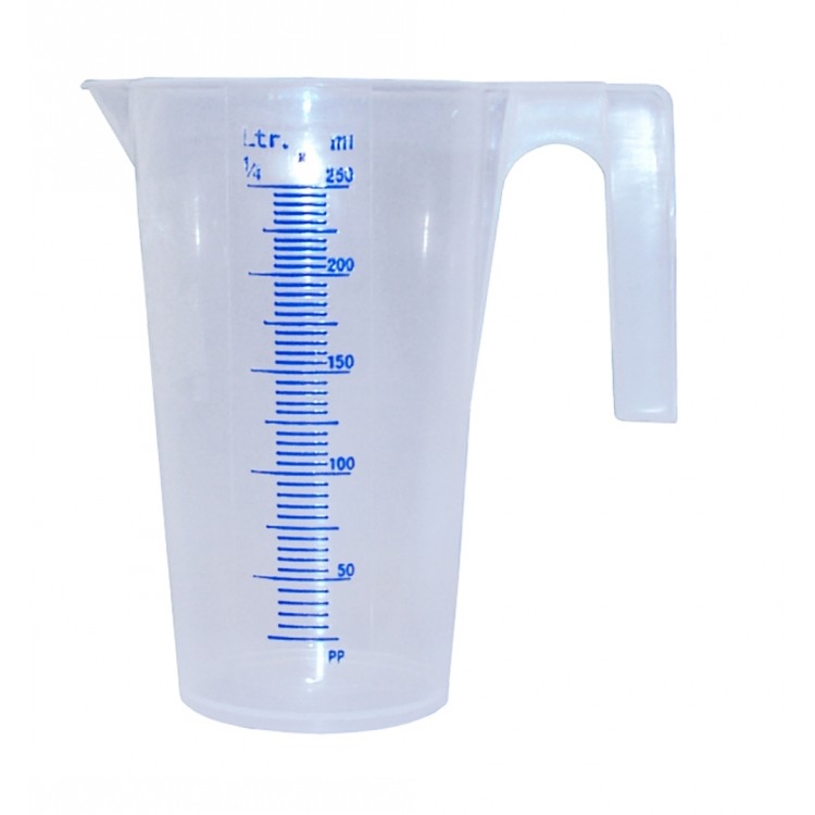 Pressol maatbeker kunststof blank doorzichtig 250 ml