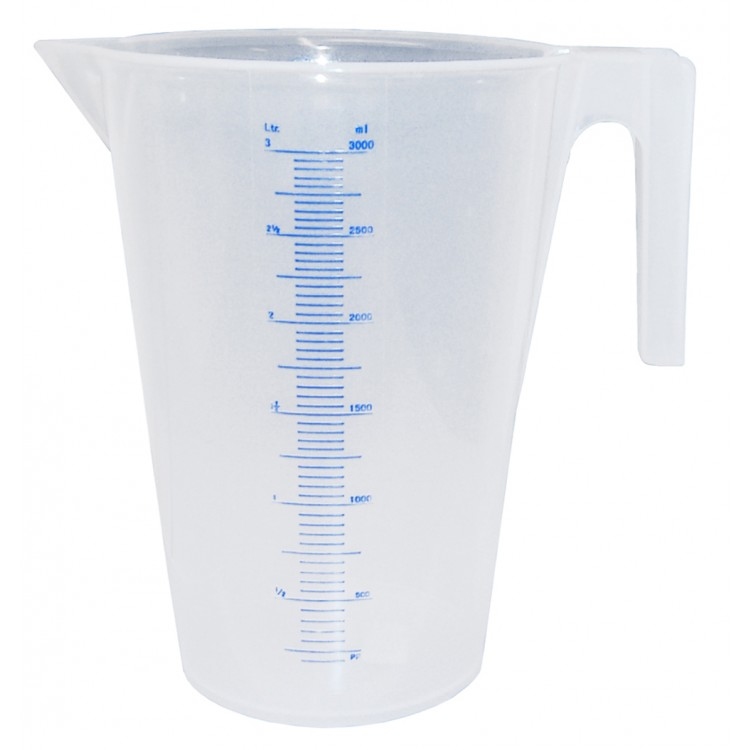 Pressol maatbeker kunststof blank doorzichtig 3 liter