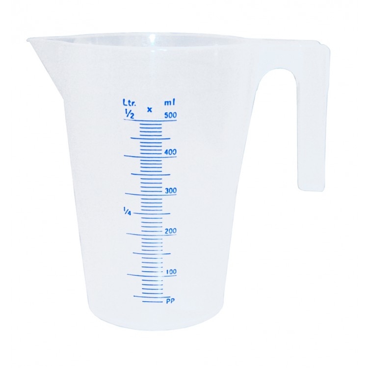 Pressol maatbeker kunststof blank doorzichtig 500 ml