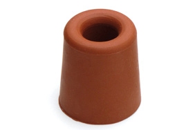 Rubber deurstop, bruin, 33 mm hoog.