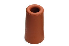 Rubber deurstop, bruin, 59 mm hoog.