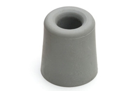 Rubber deurstop, grijs, 48 mm hoog.