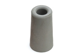 Rubber deurstop, grijs, 59 mm hoog.