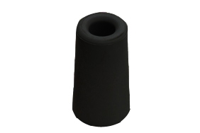 Rubber deurstop, zwart, 59 mm hoog.