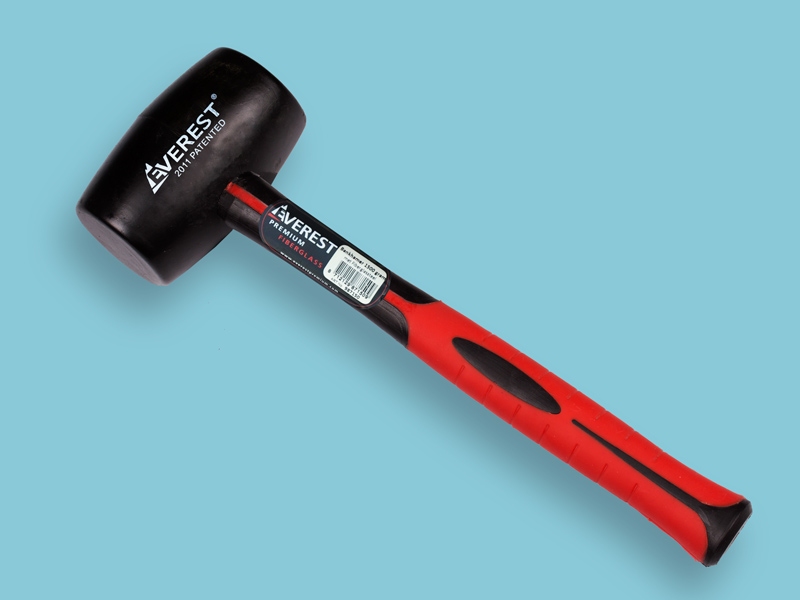 Rubberhamer EVEREST 1000 gram met fiberglassteel.