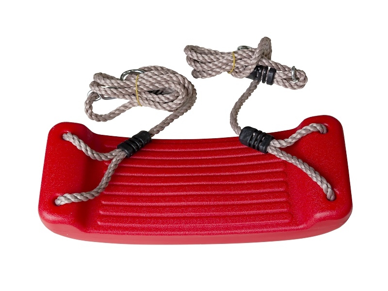 Schommel rood, kunststof 43x16,5x8,5 cm.