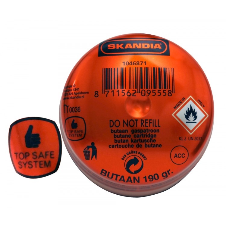 Skandia wegwerp gasvulling 190 gram.