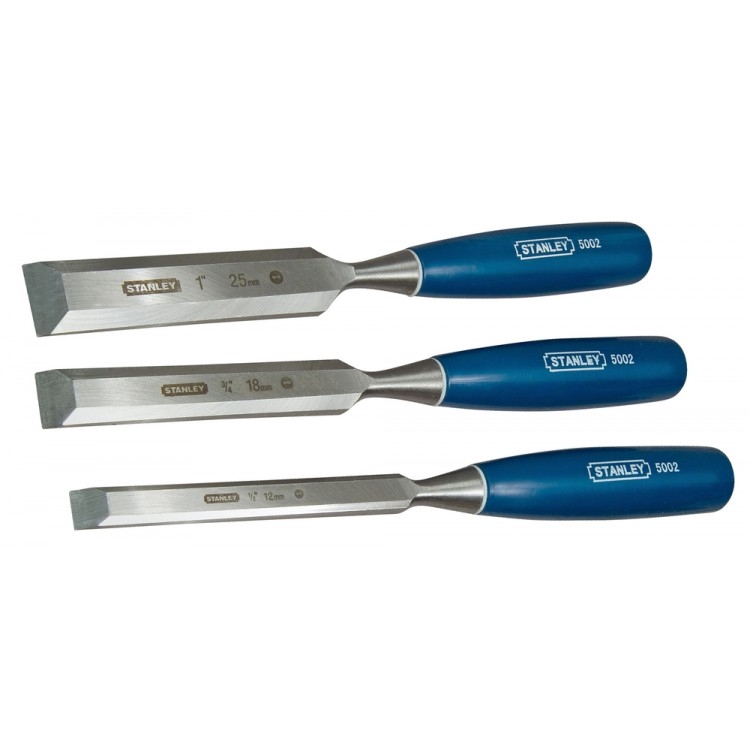Stanley steekbeitelset 3-delig (blauw).