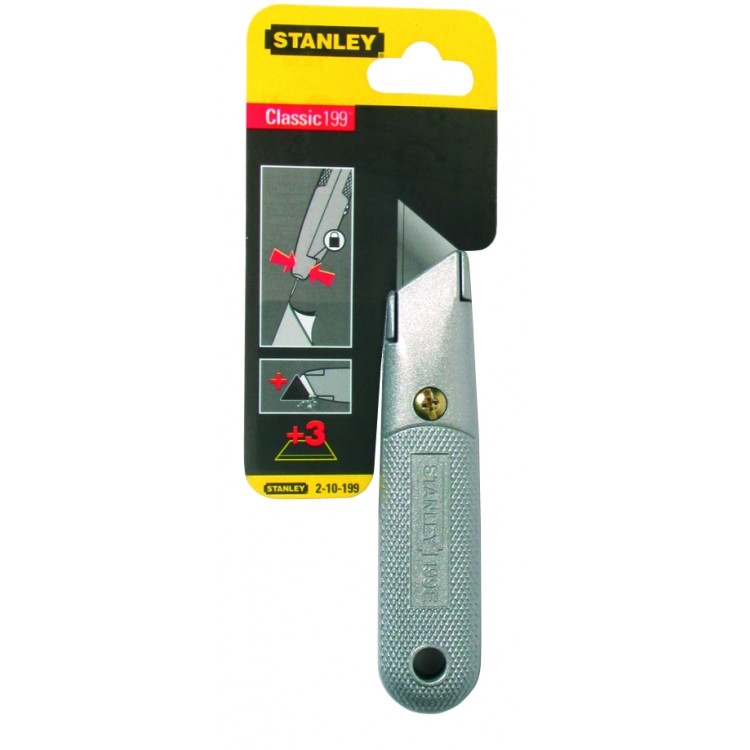 Stanley uitschuifmes metaal 140 mm. (2-10-199).