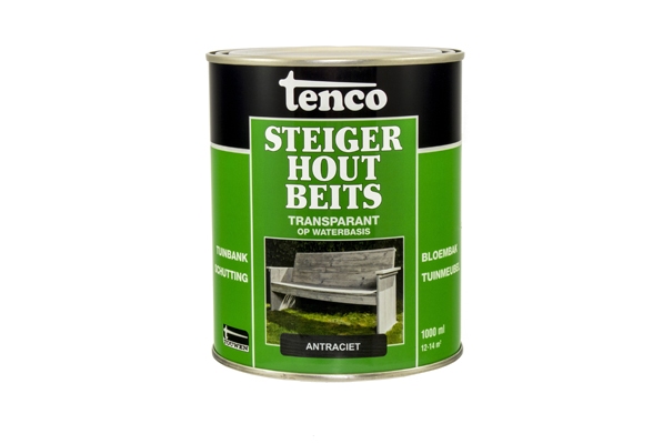 Tenco Steigerhoutbeits, kleur "Antraciet", 1 Liter.