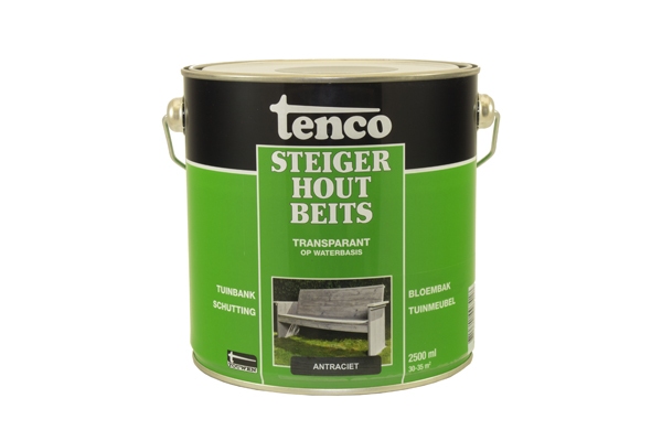 Tenco Steigerhoutbeits, kleur "Antraciet", 2,5 Liter.
