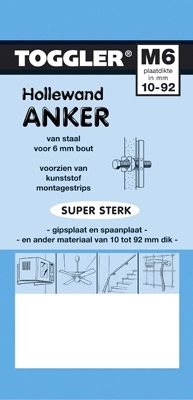 Toggler hollewandanker M8 1 stuk.