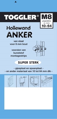 Toggler hollewandanker M8 5 stuks.