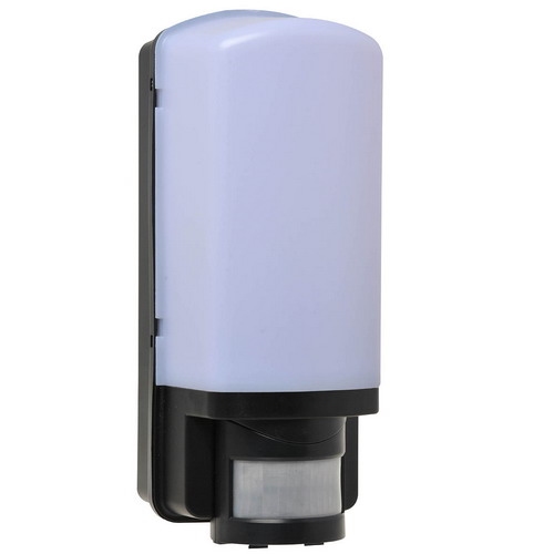 Wand armatuur E27 + PIR zwart.