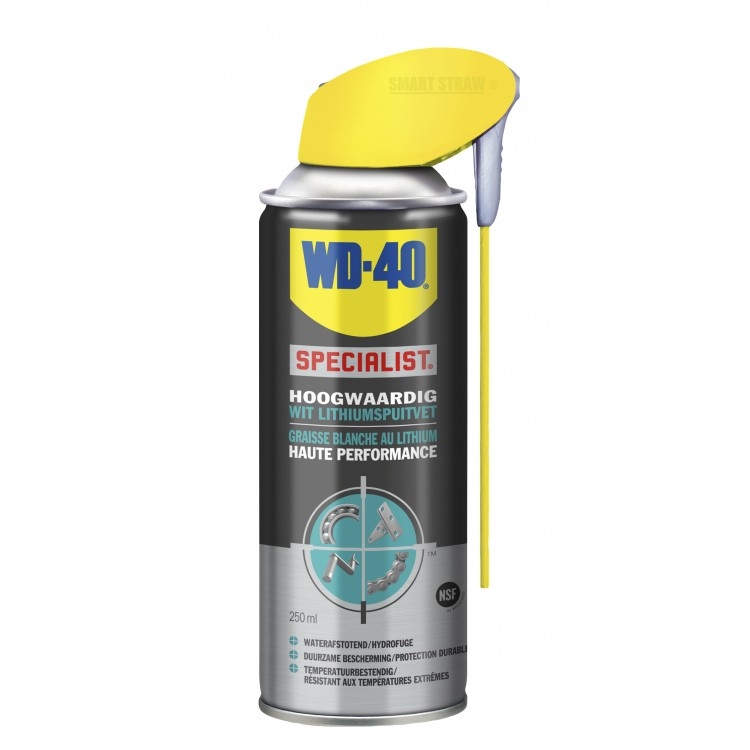 WD-40 Specialist Wit Lithium Spuitvet 250 ml.