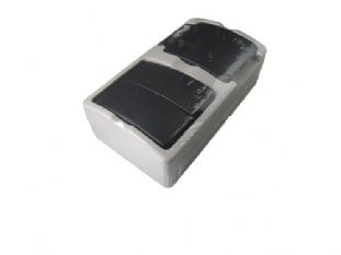 WD serie combi, schakelaar+ stopcontact (RA) horizontaal