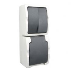 WD serie combi, schakelaar+ stopcontact (RA) verticaal